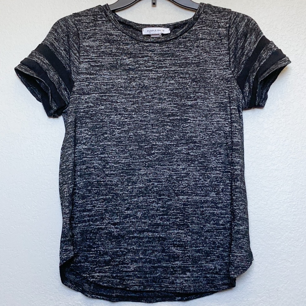 Purple Snow black T-shirt